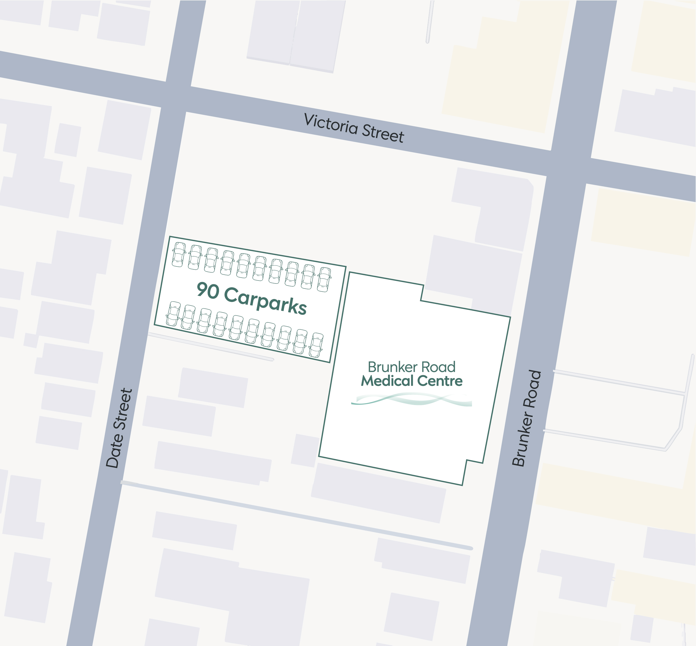 Brunker Road Medical Centre Parking Map